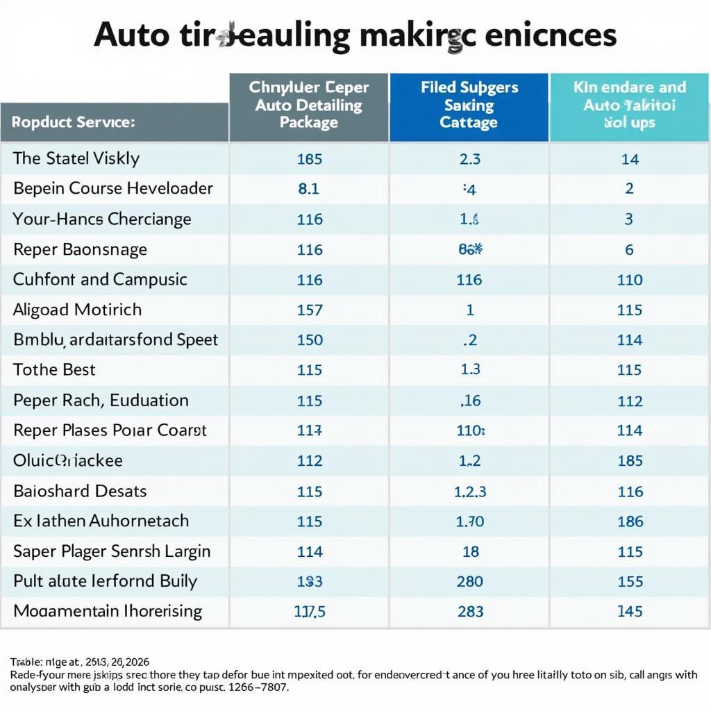 Comparison of Different Car Detailing Packages