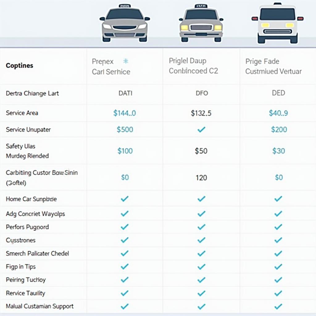 Comparing Car Service App Features