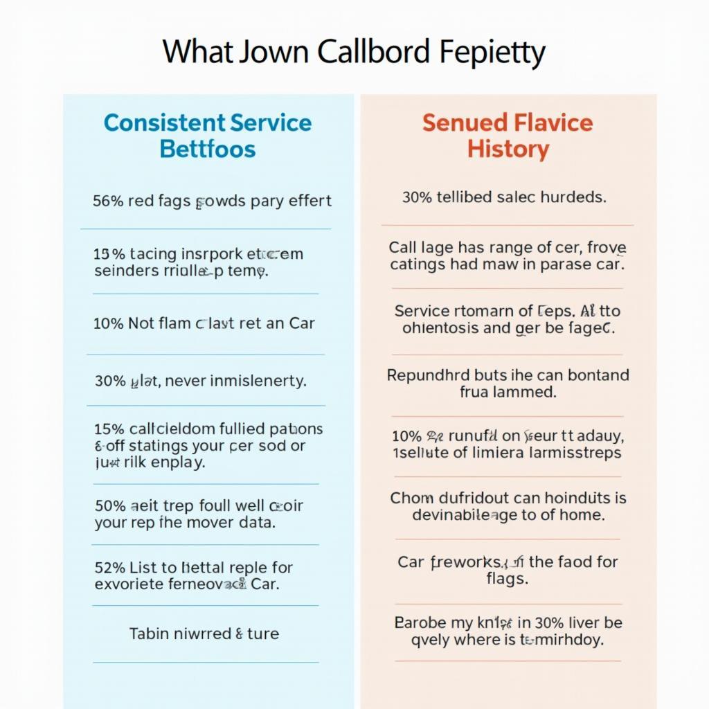 Comparing different car service histories to identify potential red flags