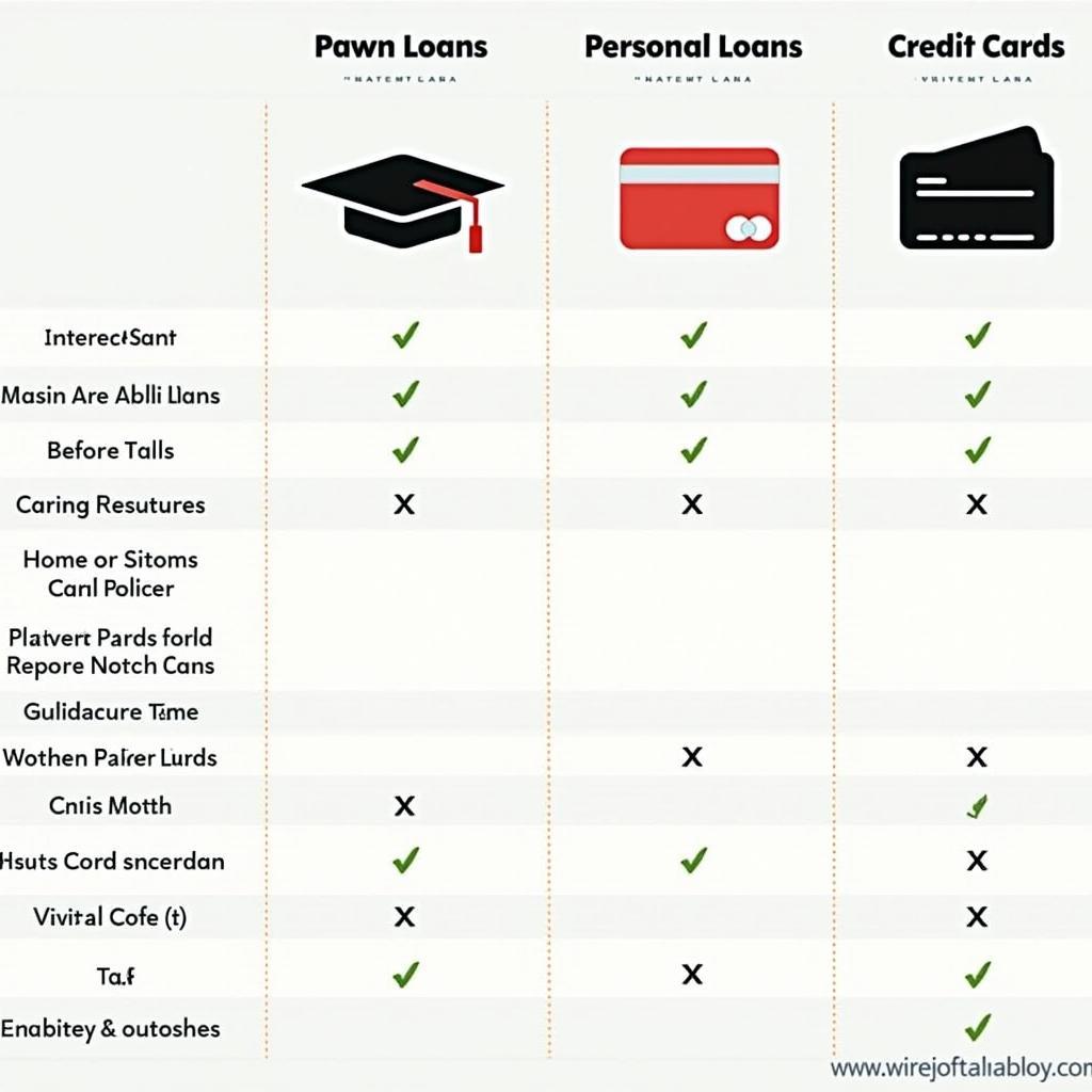 Comparing Loan Options Chart