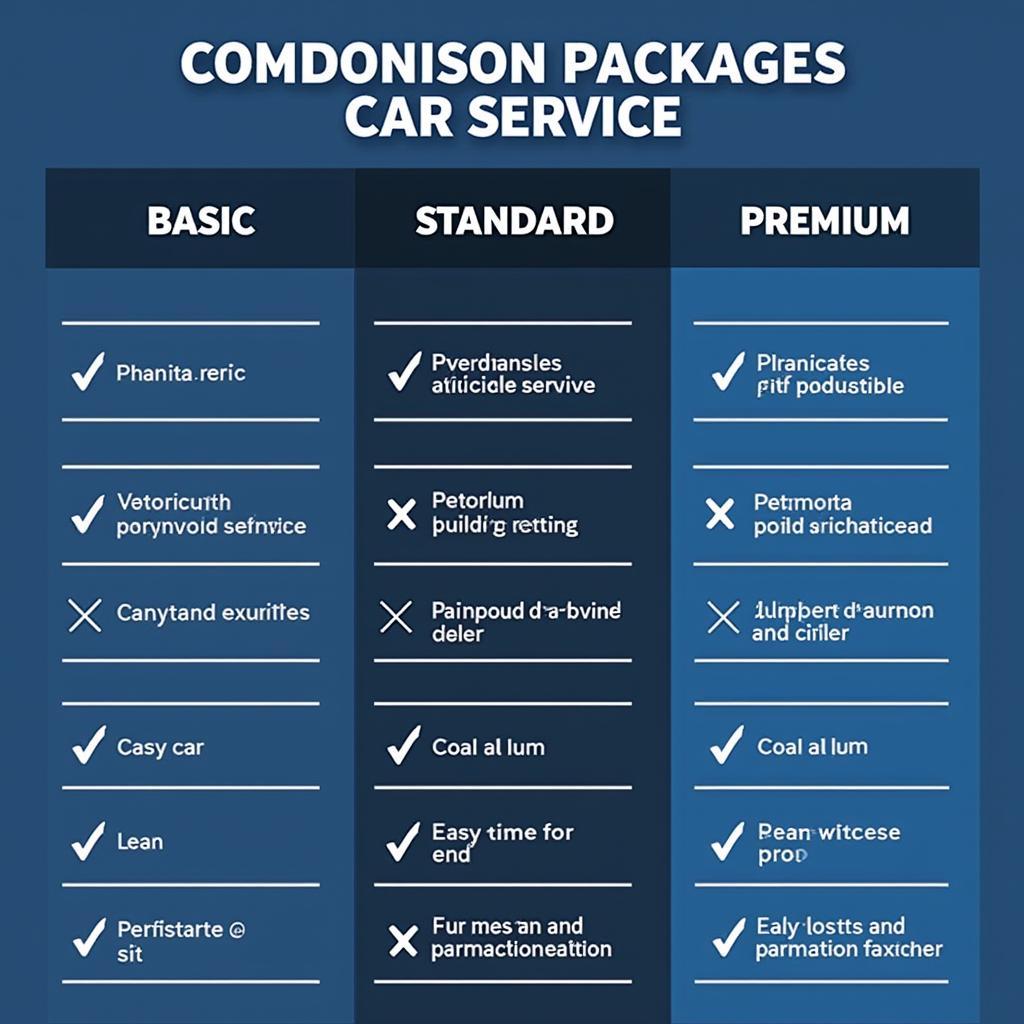 Comparing Online Car Service Packages