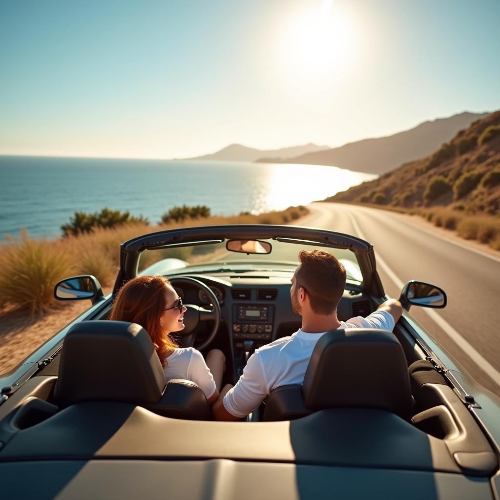 Couple Enjoying a Self-Drive Car Rental Road Trip