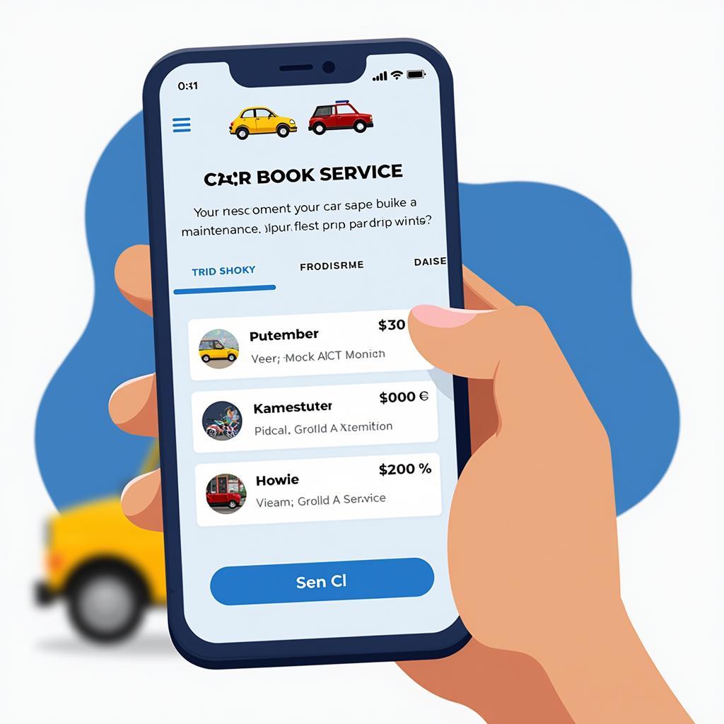 Customer Booking Service Appointment via Mobile App