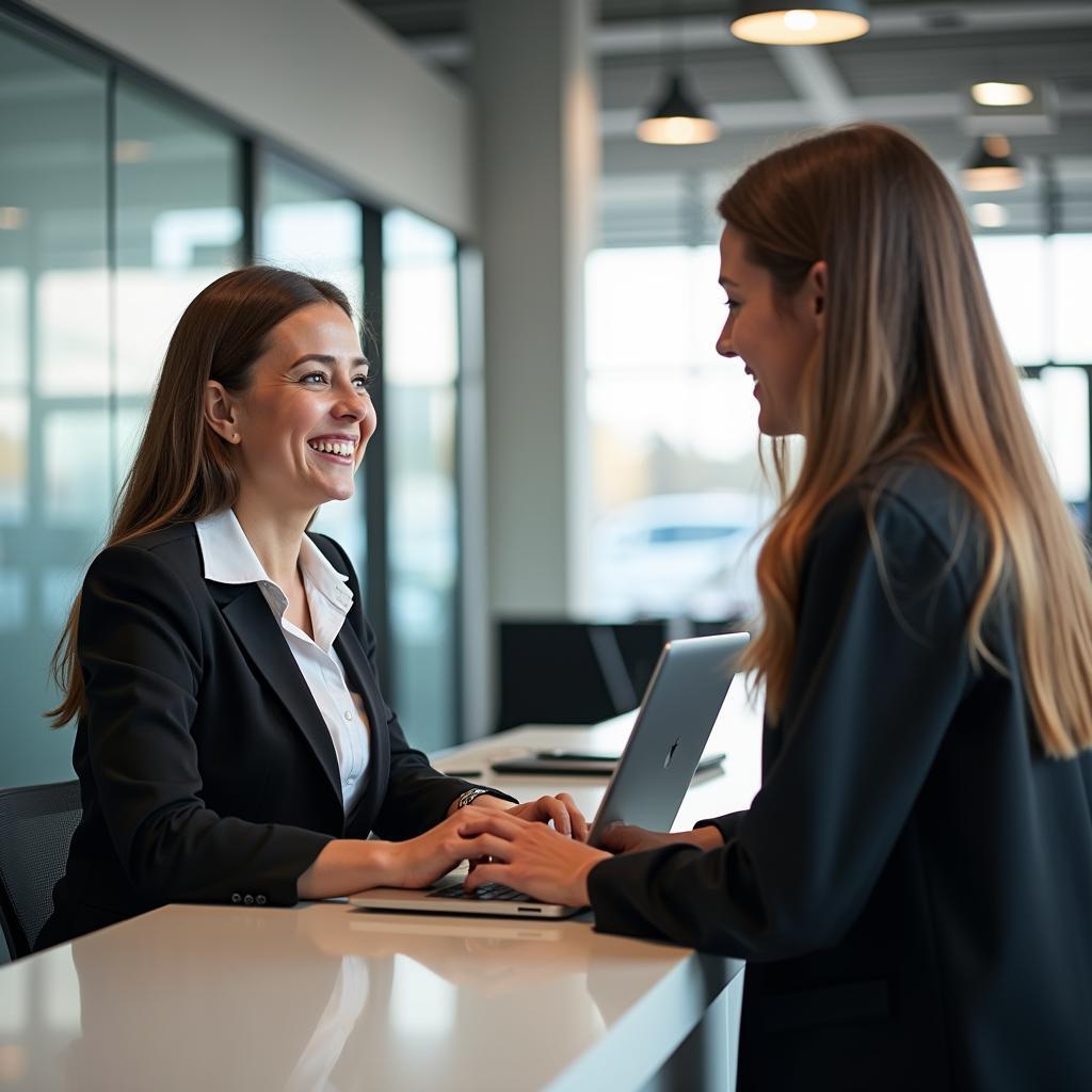 Customer Service at Car Rental Counter