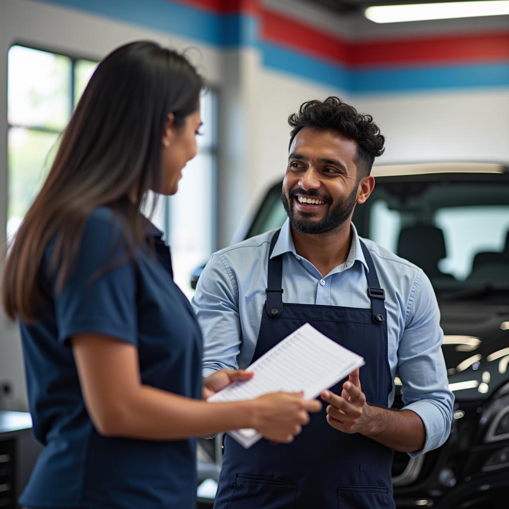 Customer Service Interaction at a Car Service Center in Madurai