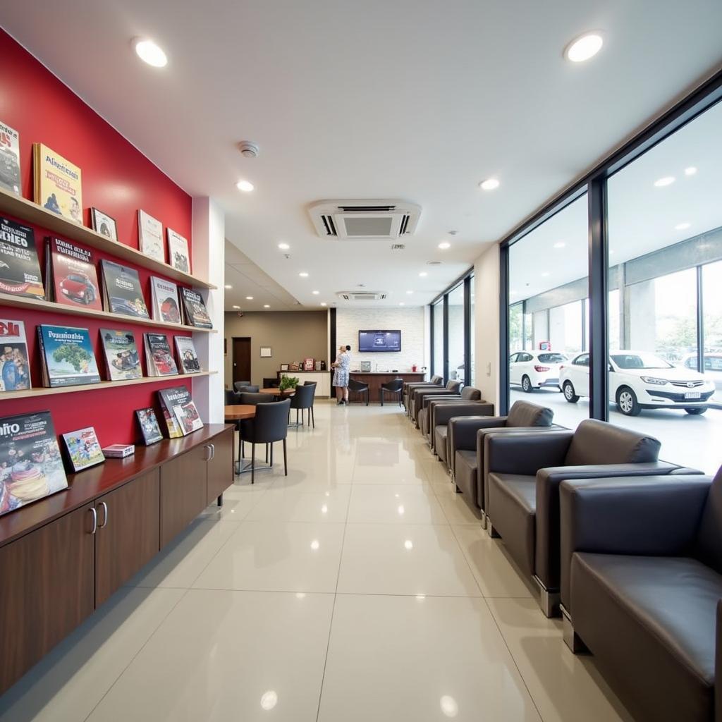 Comfortable Customer Waiting Area at a Honda Service Centre in Dehradun