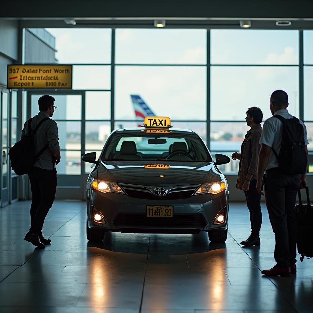 Dallas Airport Taxi Cab Pickup at Terminal