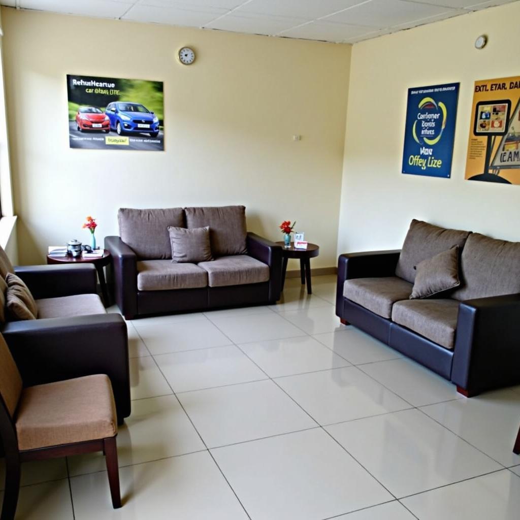 Comfortable Customer Waiting Area at a Dehradun Car Service Centre