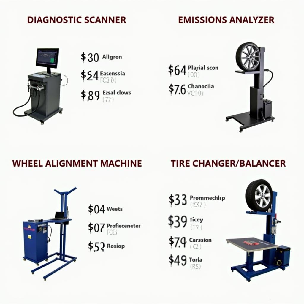 Different Car Servicing Machine Types and Price Ranges