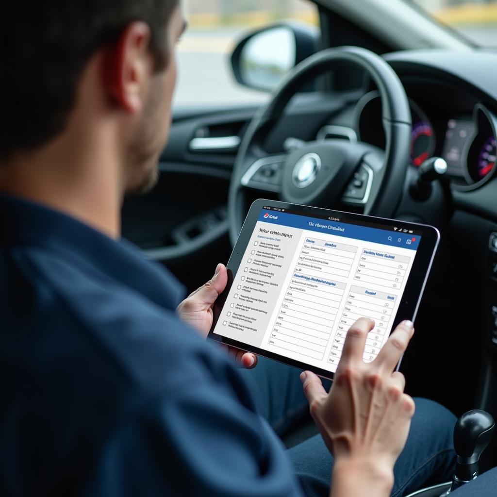 Using a Digital Car Service Checklist