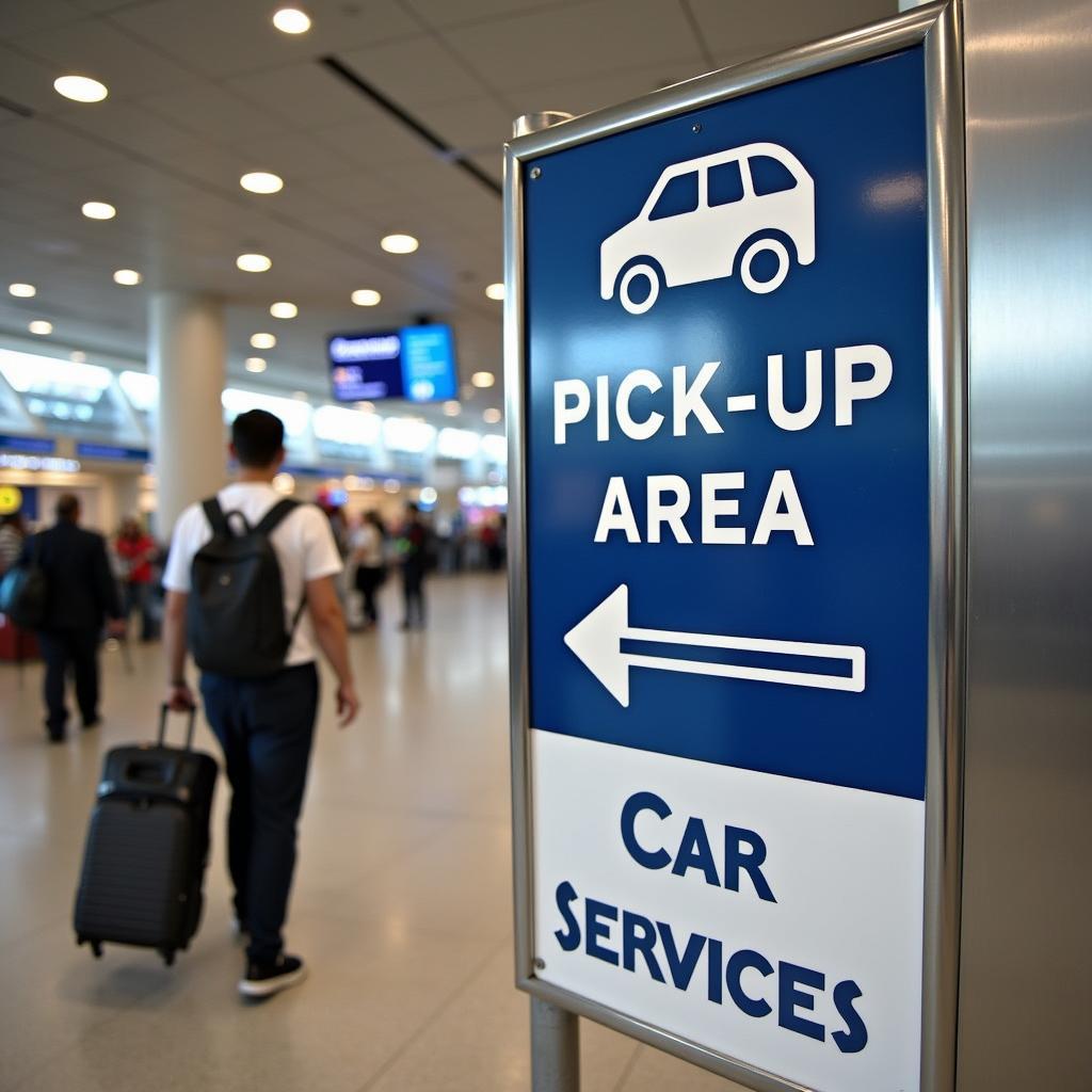 Detroit Metro Airport Arrival and Pick-up Area