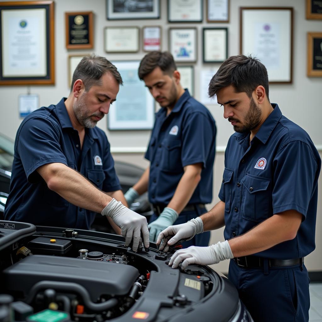 Certified Technicians at Dwarka Car Service Center