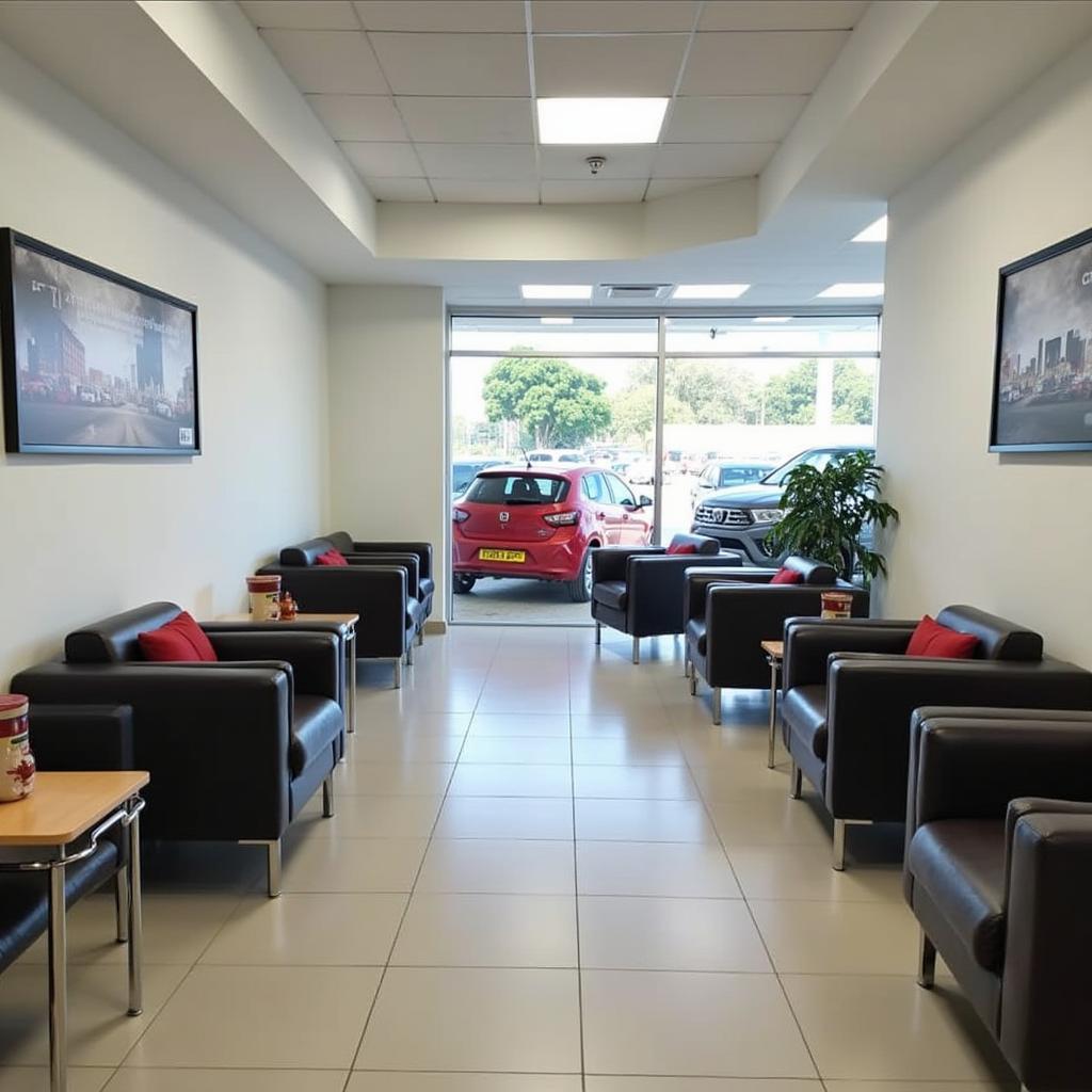 Comfortable Customer Waiting Area at Emerald Honda Ahmedabad