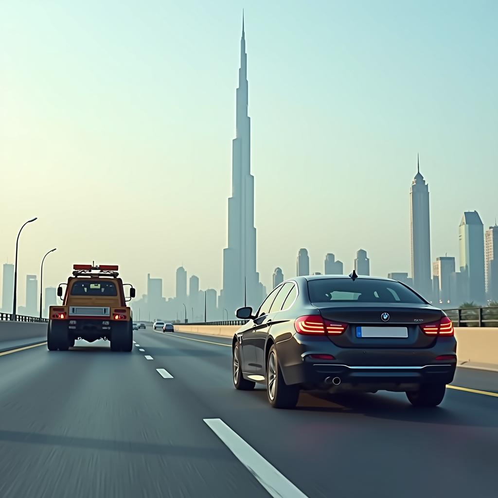 Dubai Roadside Assistance Scene