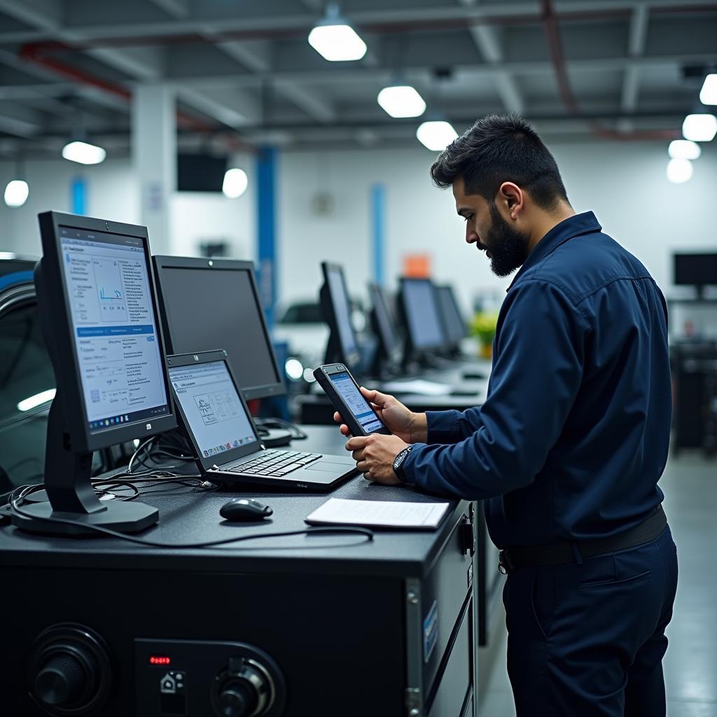 Modern Diagnostic Equipment in Erode Car Service Centre