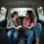 Student using an exam service car in Kolkata