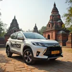 Exploring Bihar's historical sites in a rental car