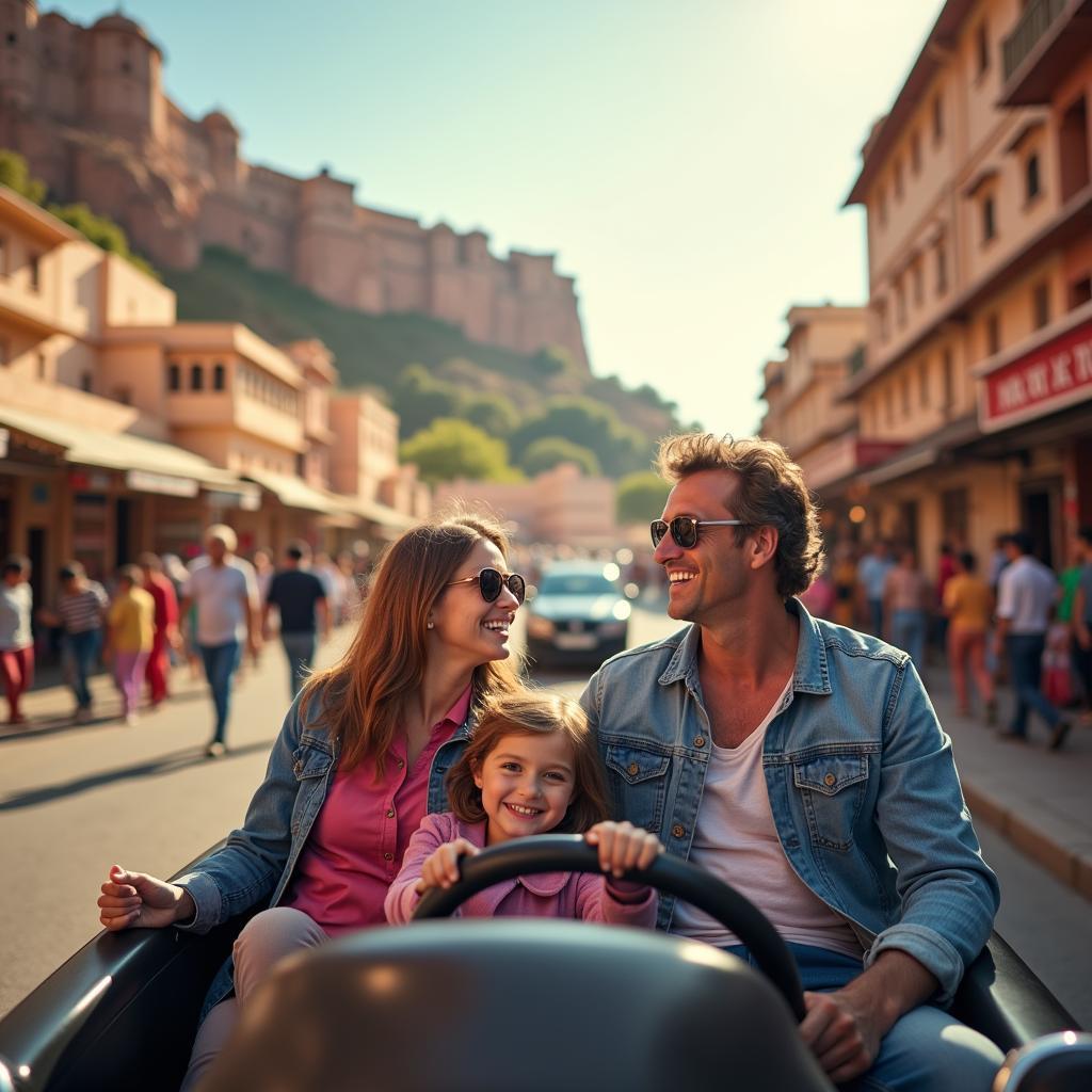 Exploring the Pink City with a rental car