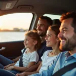 Family Enjoying Town Car Service to Port Canaveral