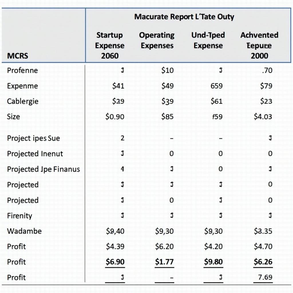 Financial Projections for Car Service Station