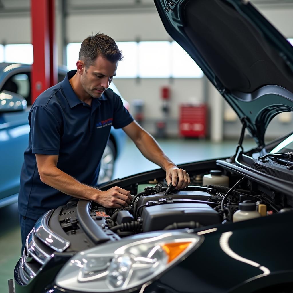 Car Undergoing Preventative Maintenance in Flint