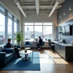 Comfortable Waiting Area at Ford Car Service Center