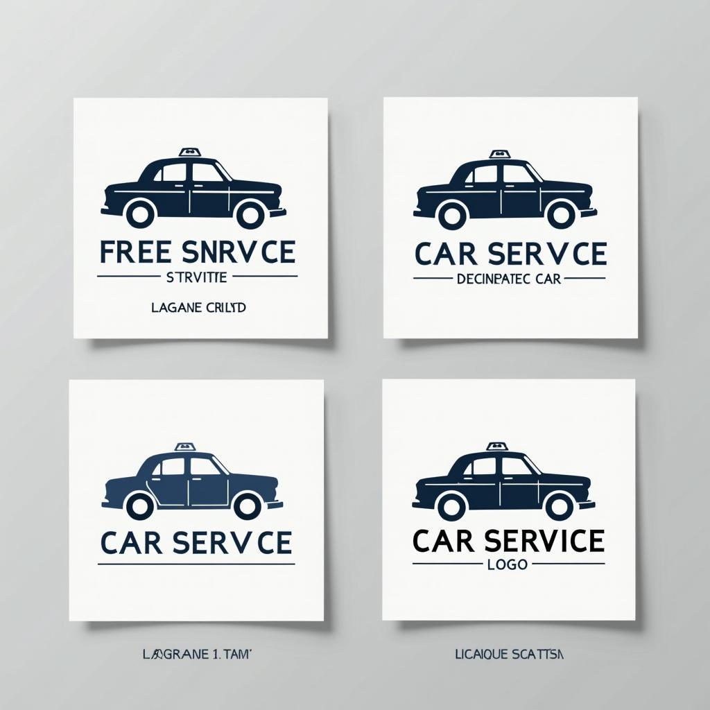 Free Car Service Logo on Business Card