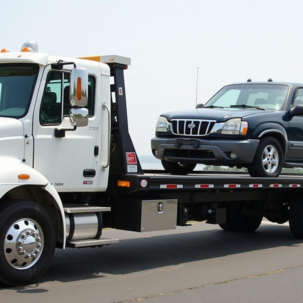 Free towing service for wrecked cars.