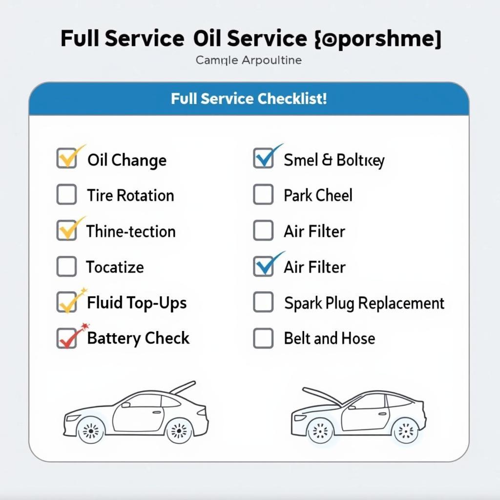 Full Service Car Maintenance Checklist