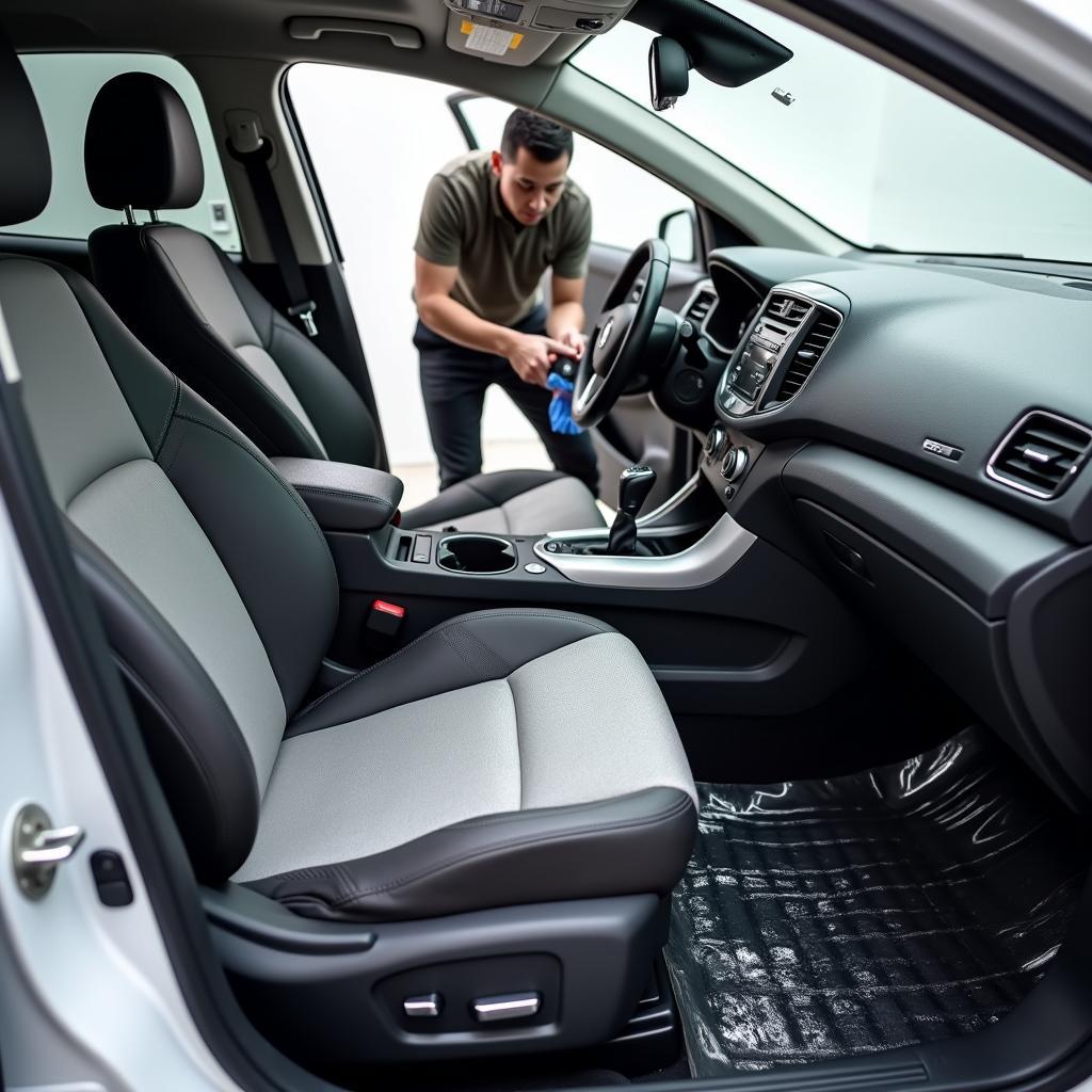 Interior Detailing at a Full Service Car Wash