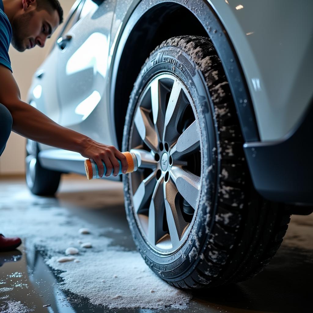 Full Service Car Wash Tire Dressing