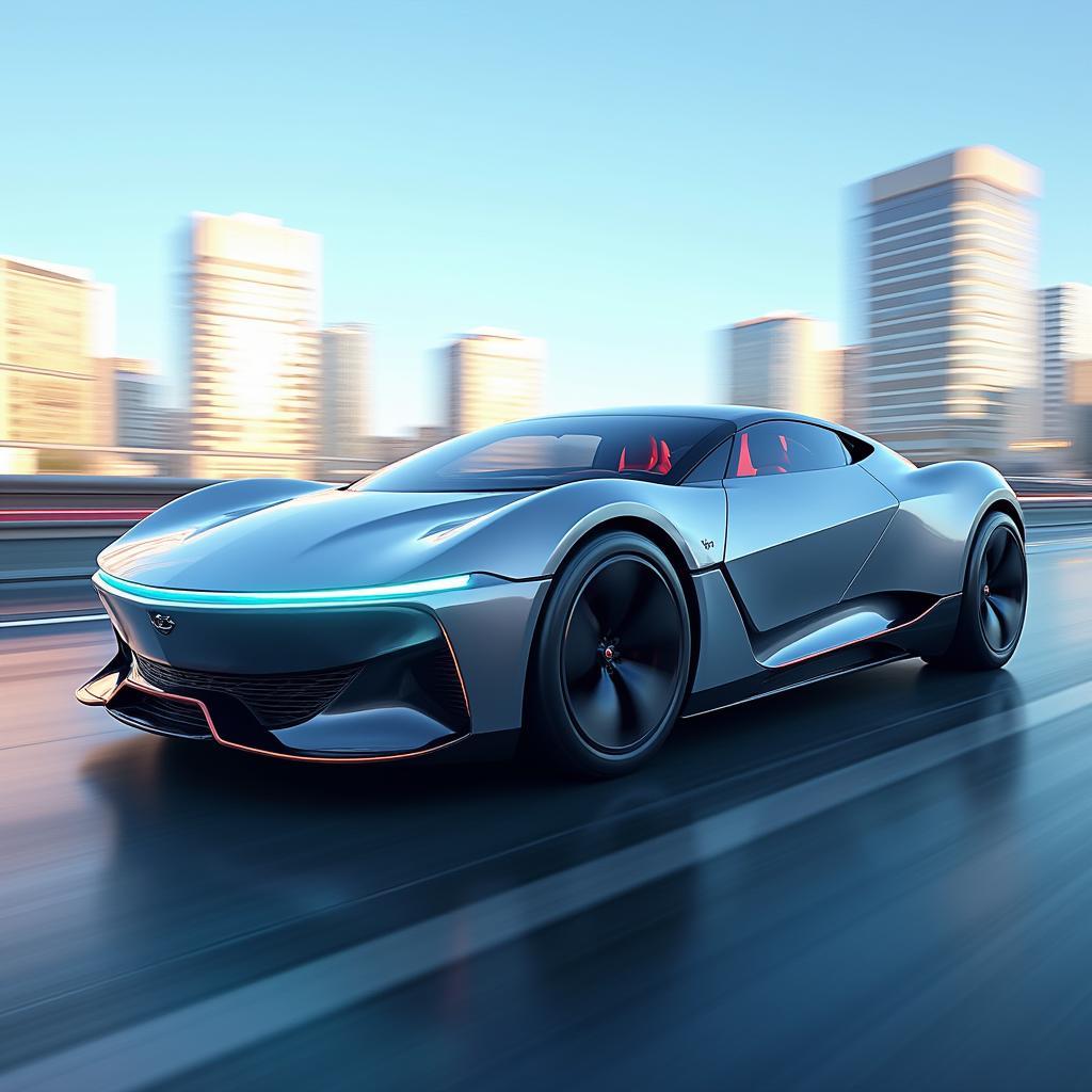 Futuristic Hydrogen Car Wallpaper: Sleek and Dynamic Design