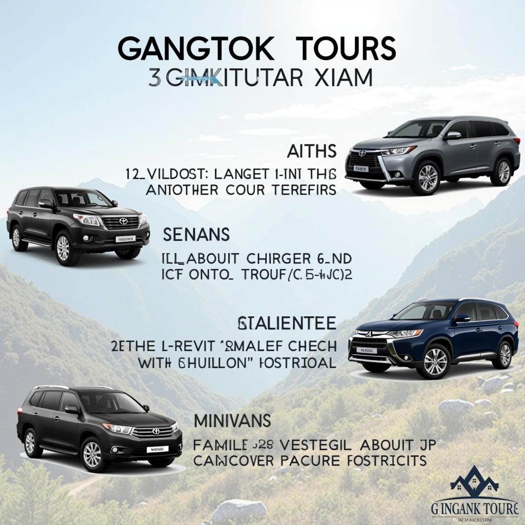 Gangtok tour car service options: SUVs, sedans, and minivans