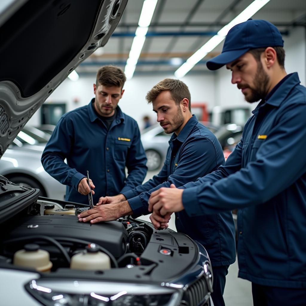 Certified Technicians Performing Girimaji Car Service