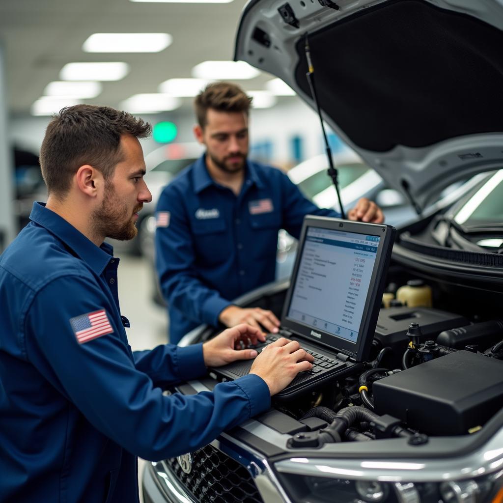 GM Certified Technicians Working on a Vehicle