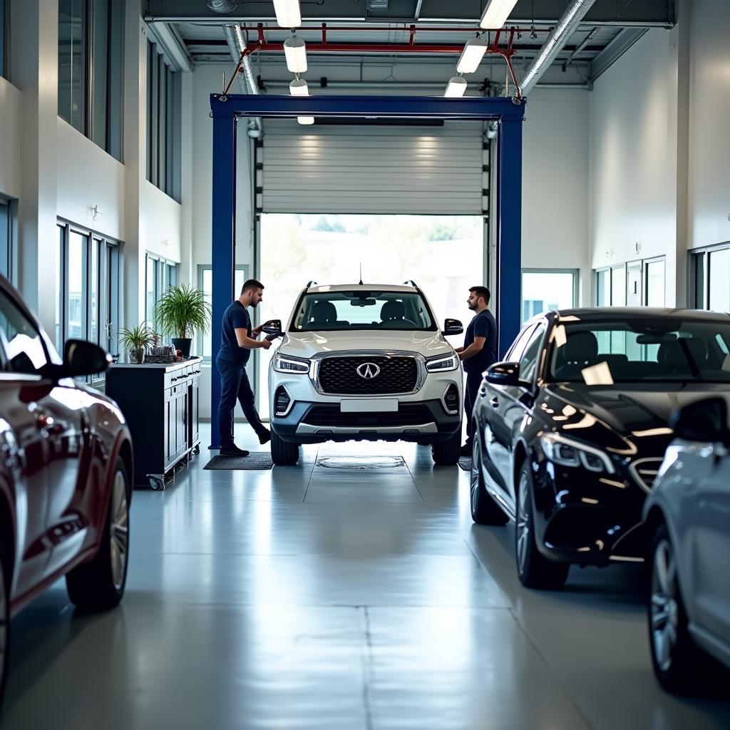 Modern and Clean Godalming Car Service Centre Interior