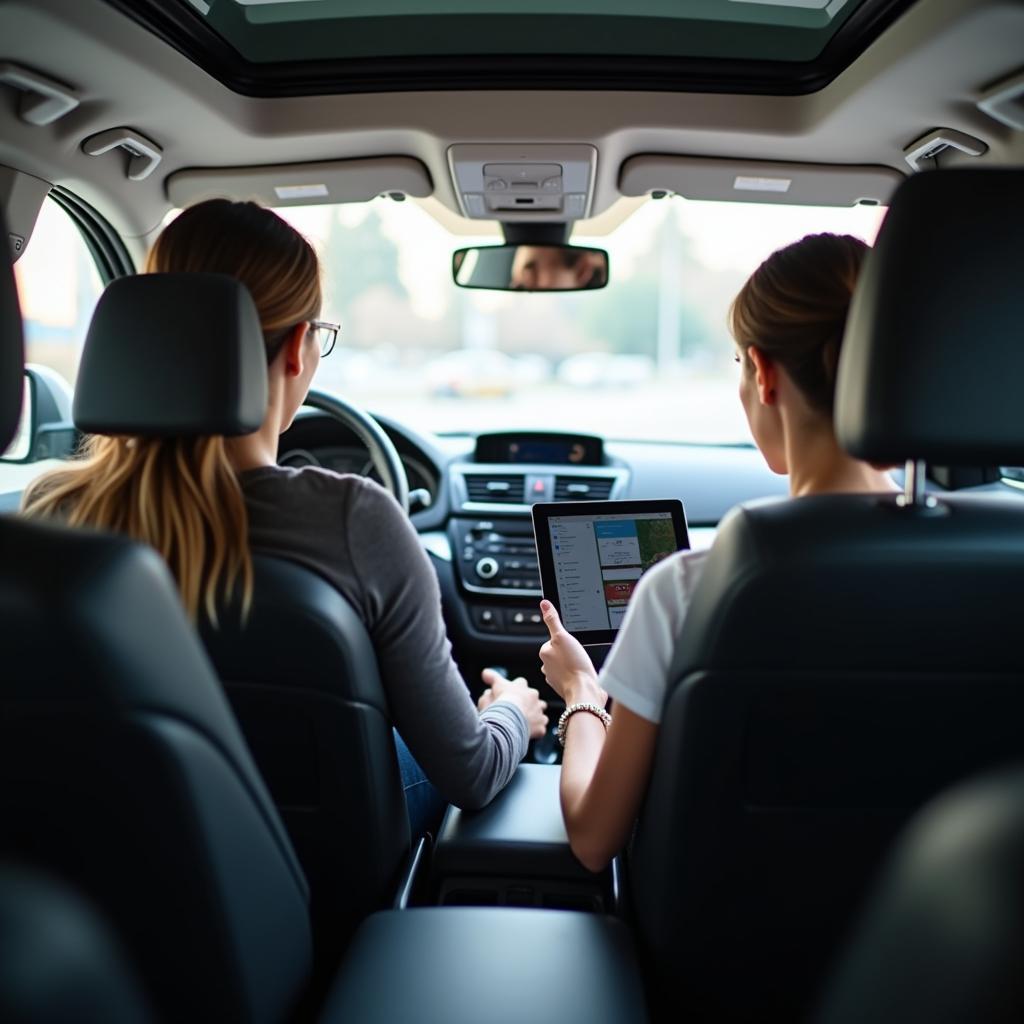 GPT Airport Car Service Passenger Relaxing in Backseat