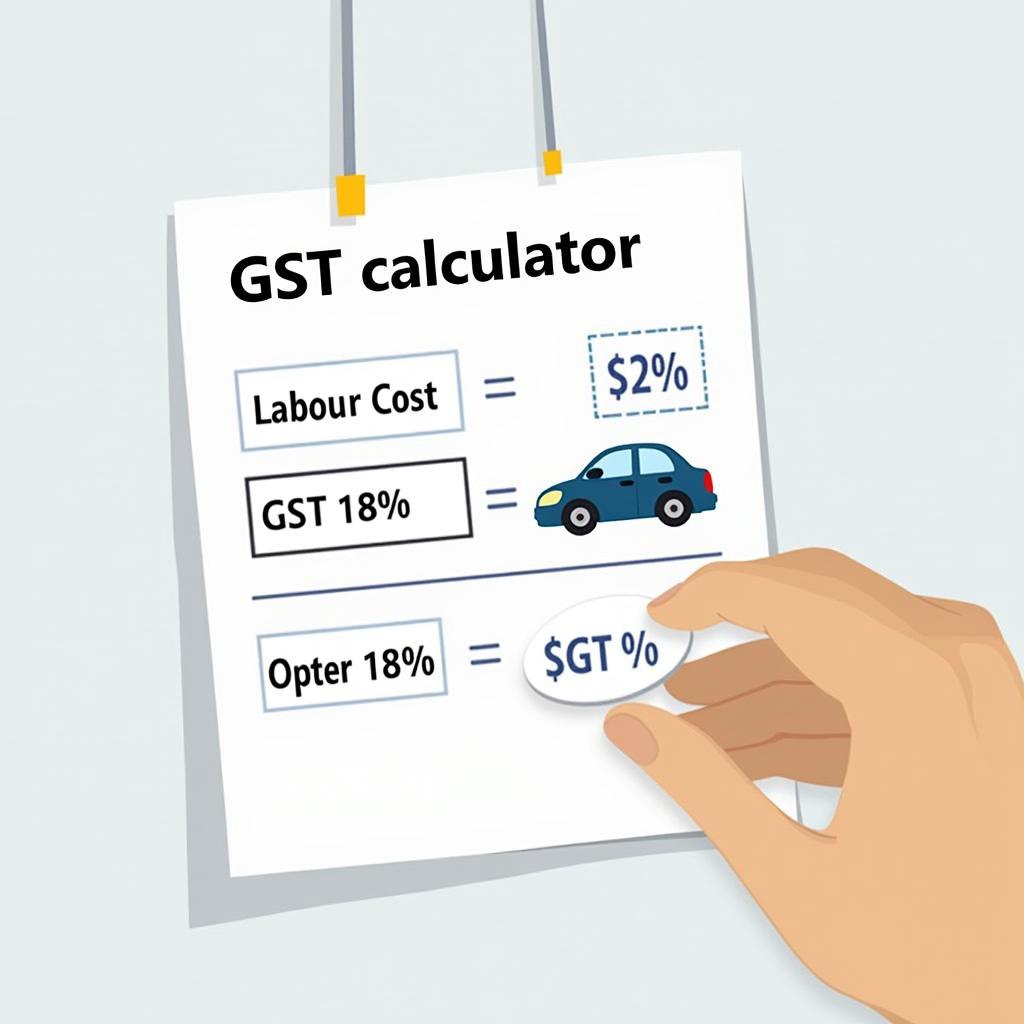 Using a GST calculator for car service labour charges