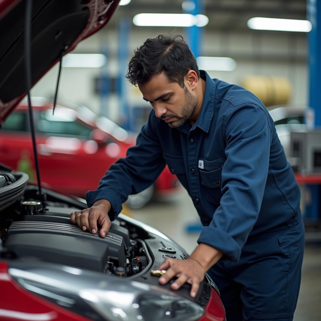 Experienced mechanic working on a car in Gudiwada