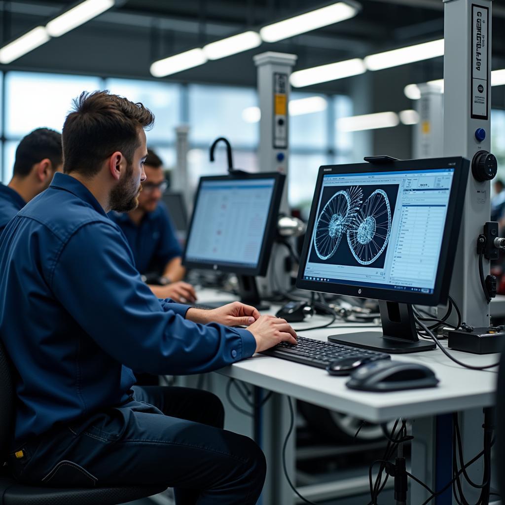 Modern Diagnostic Equipment at a Gurgaon Car Service Centre