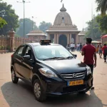 Guwahati car taxi service parked near Kamakhya Temple