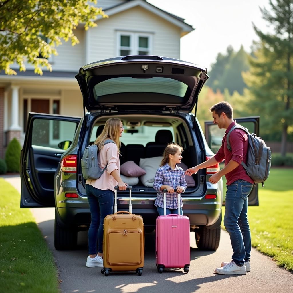 Family traveling in an SUV car service from Hartford to JFK