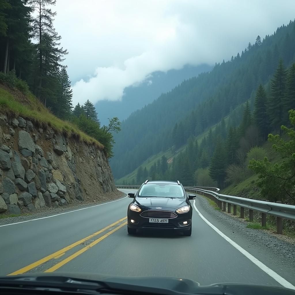 Himachal Car Service Navigating Mountain Road