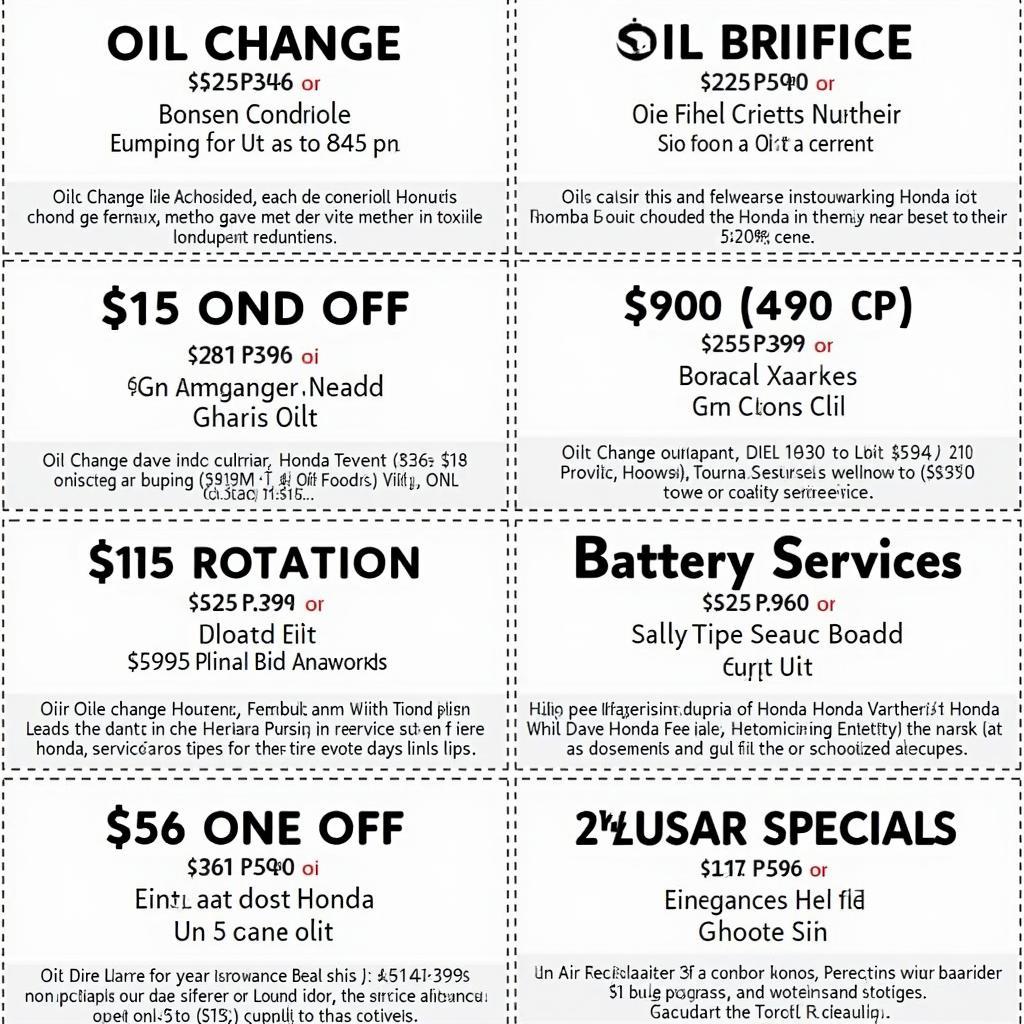 Honda Bellevue Service Coupon Types