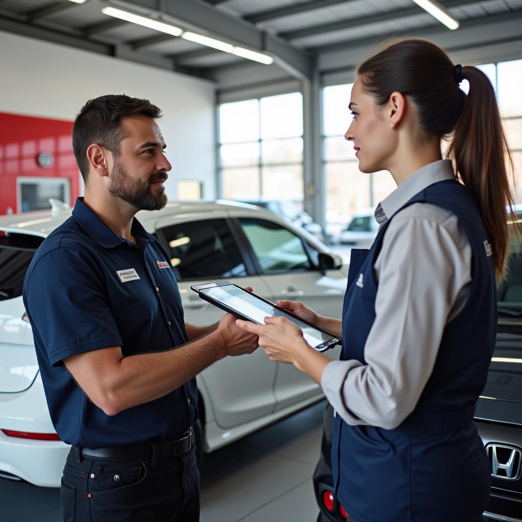 Honda Car Service Center Customer Interaction