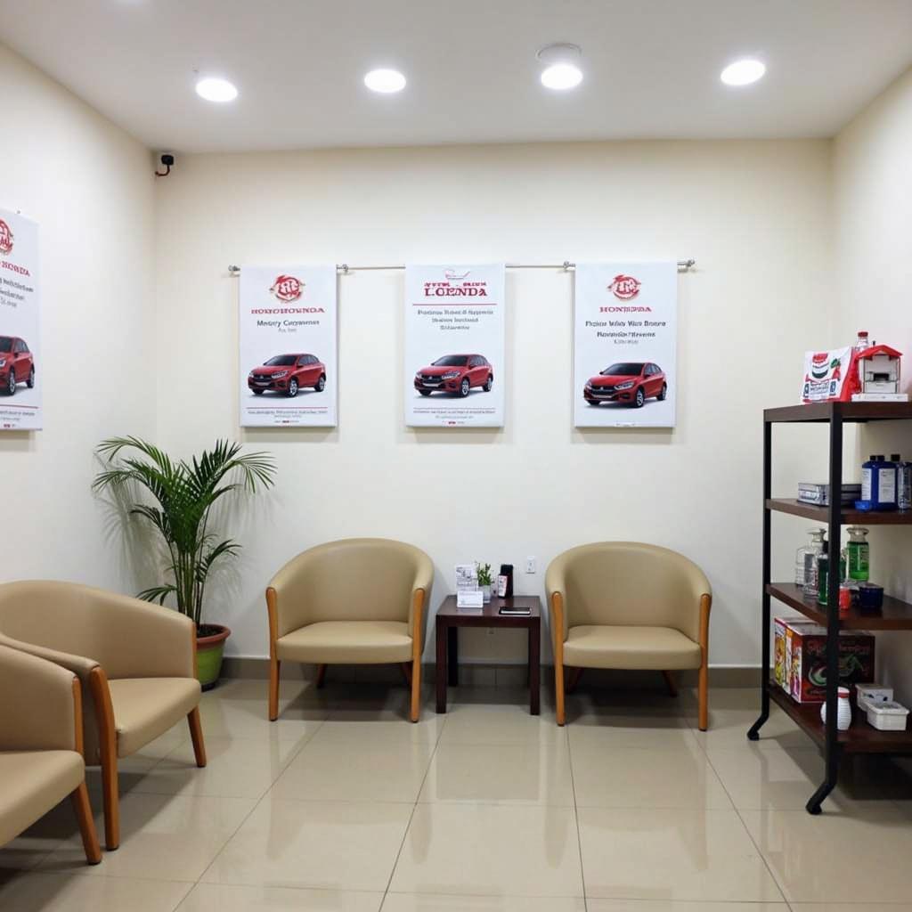 Comfortable Customer Waiting Area at Honda Car Service Center Lucknow