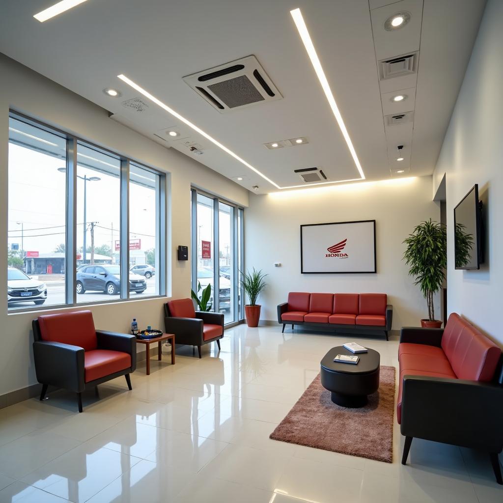 Comfortable Customer Waiting Area at Honda Service Centre in Patparganj