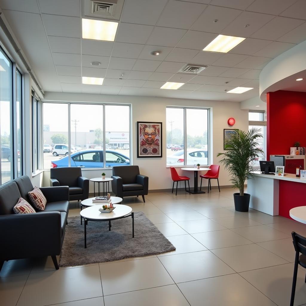 Comfortable Waiting Area at a Honda Car Service Centre in Punjab