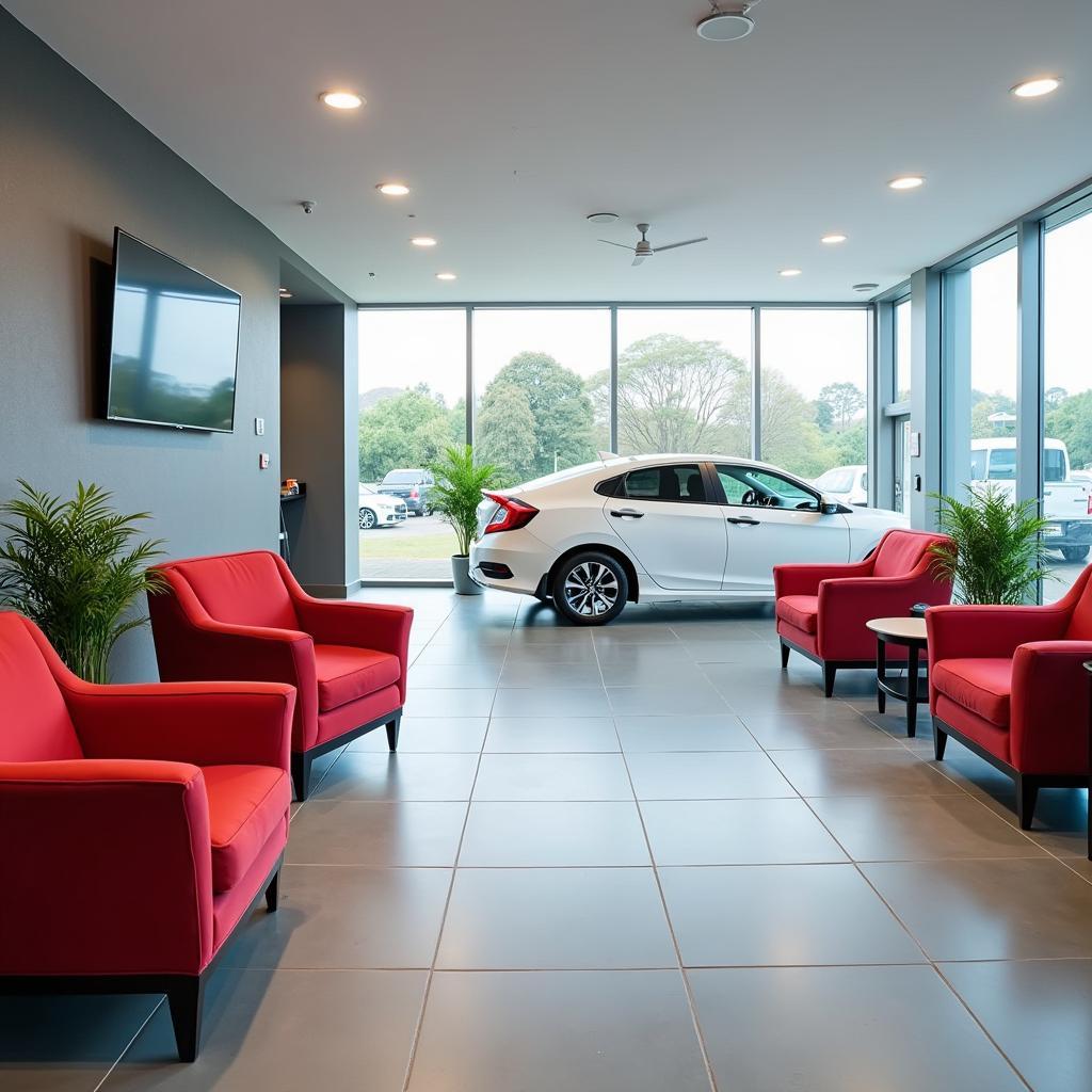 Comfortable Customer Waiting Area at a Honda Service Centre in Thrissur