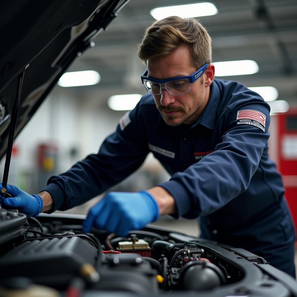 Honda Certified Technician Working